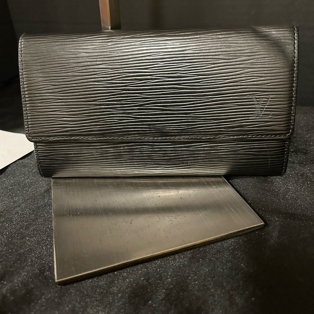 Louis Vuitton Black Textured Wallet